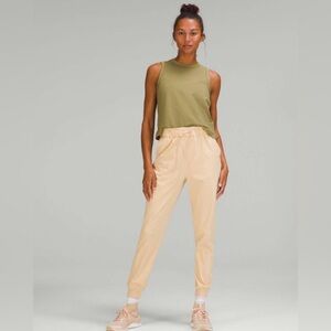NEW Lululemon Stretch High Rise Jogger Full Length in a Tan color (Prosecco)